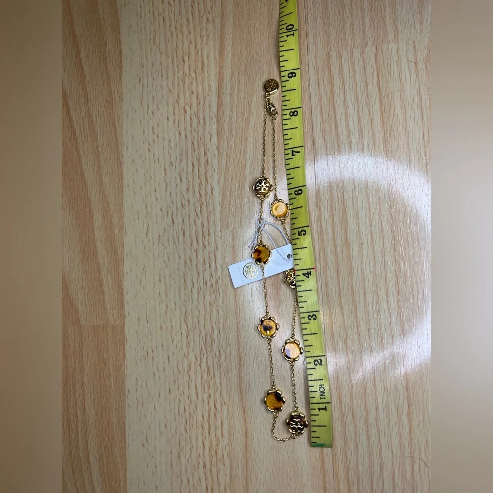 Tory Burch Tortoiseshell Logo Necklace - Picture 4 of 5